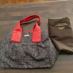 Kate Spade handbag red black and white